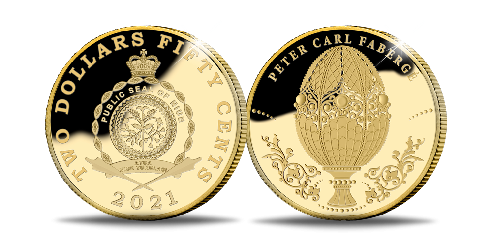 Juveliir Peter Carl Fabergé 175. sünniaastapäevale pühendatud kuldmünt 0,5g Juveliir Peter Carl Fabergé 175. sünniaastapäevale pühendatud kuldmünt 0,5g